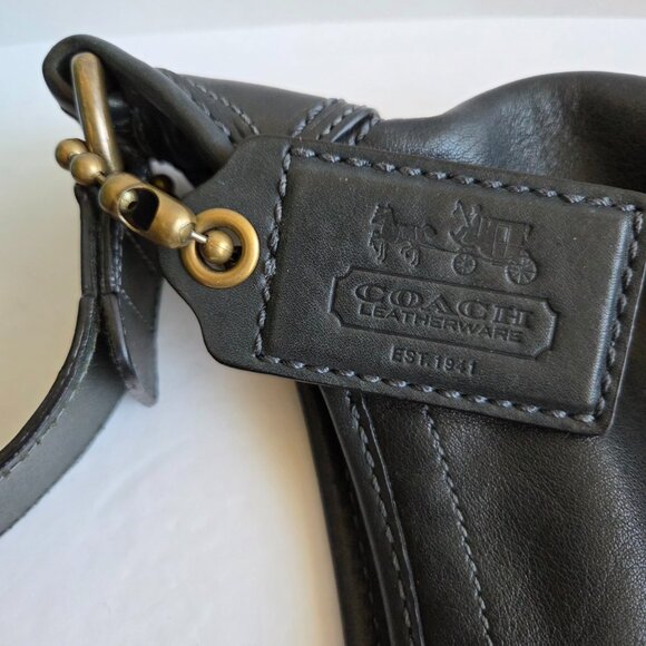 EUC Coach Legacy Bleecker Tattersall Large Leather Duffle #11423 in Navy - Picture 3 of 16